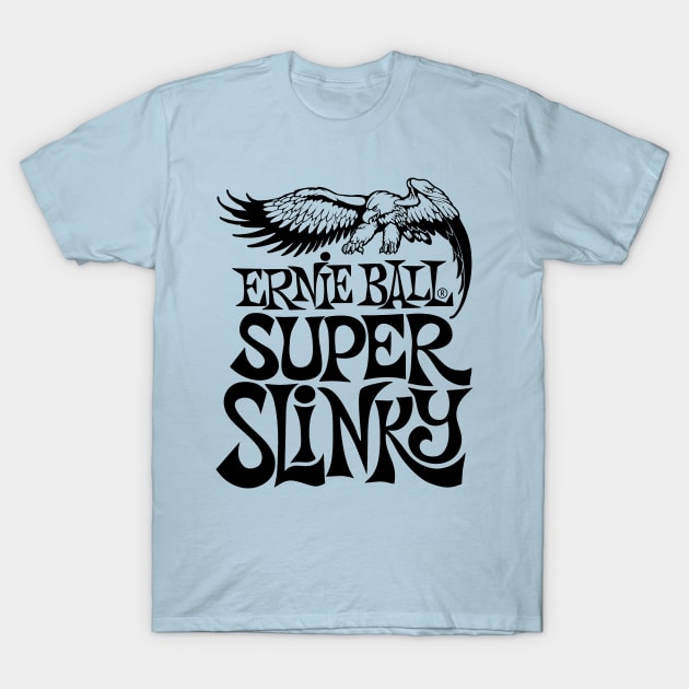 Slinky Strings In Black Print T-Shirt by sarahwolffie